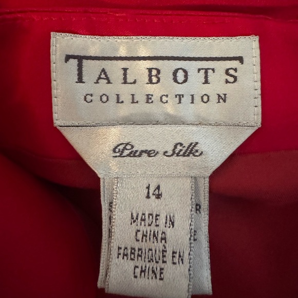 Talbots Vibrant Red A-Line Skirt - Picture 3 of 3